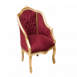 Fauteuil Rouge Or